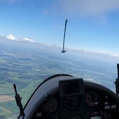 Flugwegposition um 14:42:07: Aufgenommen in der Nähe von Okres Klatovy, Tschechien in 2106 Meter